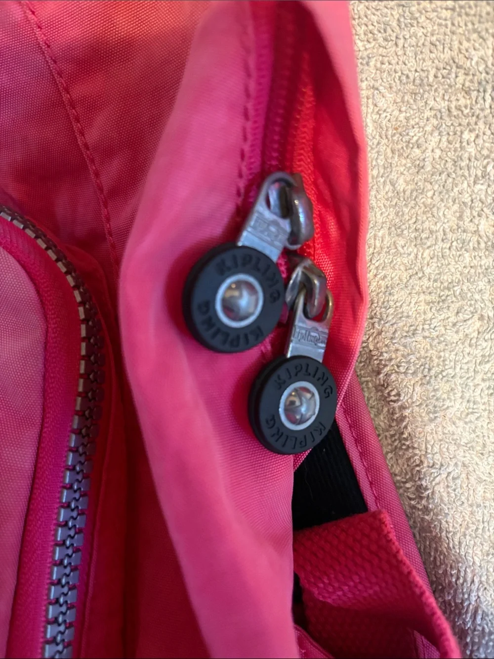 Kipling Ridge Vibrant Pink Zip Top Backpack BP2004 Day Pack